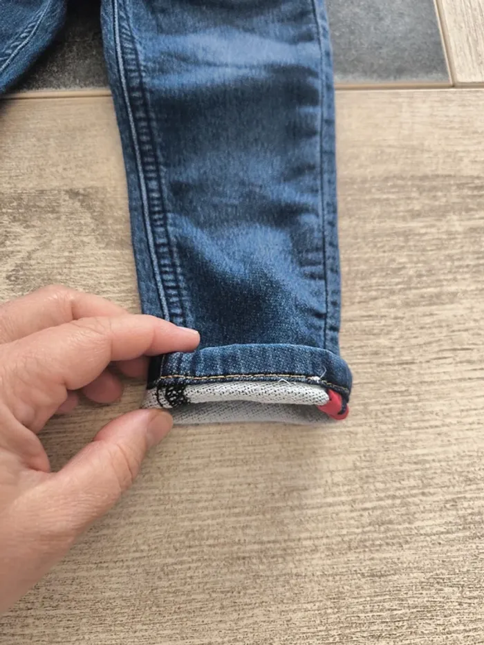 Pantalon jean doublé souple coupe slim garçon 12 mois Jean Bourget - photo numéro 6