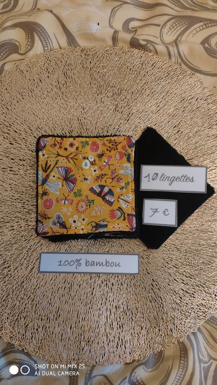 10 lingettes lavables neuf