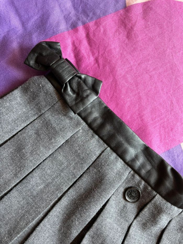 Minijupe grise plissée style écolière Chipie 38 vintage - photo numéro 5