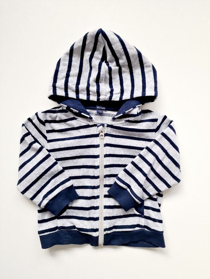 Kiabi - Ensemble training en velours - Gilet manches longues et capuche + pantalon (18 mois) - photo numéro 2