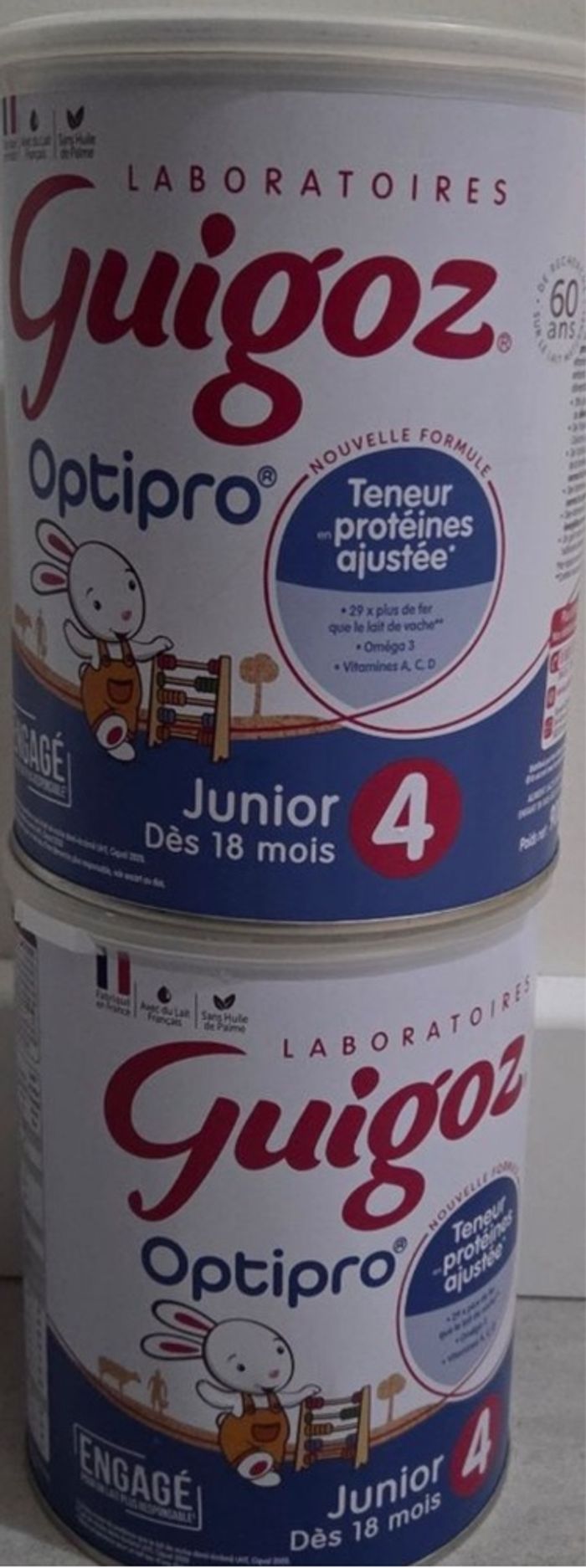 2 boites de lait guigoz optipro 4 - photo numéro 2
