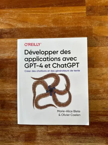 Livre développé des applications avec GP, T4 et ChatGPT