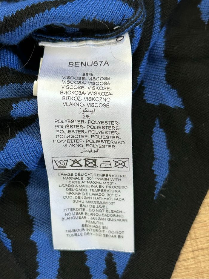 Pull bleu et noir à manches longues Naf Naf taille XS TBE - photo numéro 10