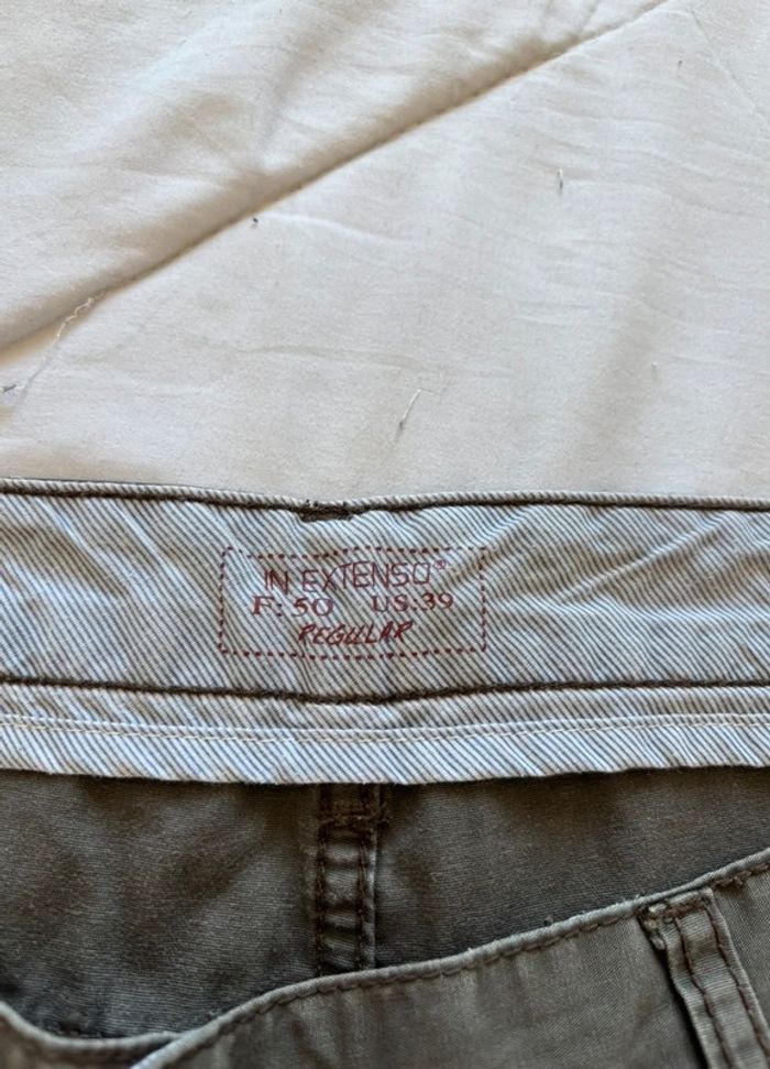 Pantalon homme In Extenso taille 50/2XL – marron/gris – regular – coupe droite - photo numéro 6
