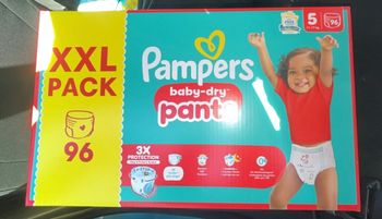 1 cartons XXL  de couches Pampers baby dry Pants taille 5