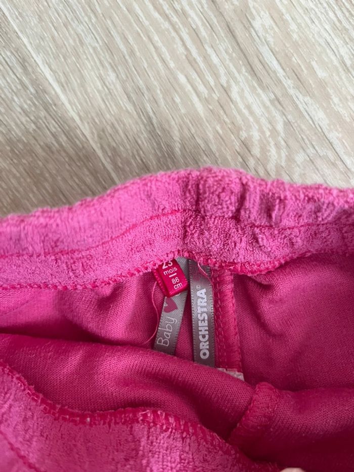 Short matière éponge rose orchestra taille 23mois - photo numéro 2
