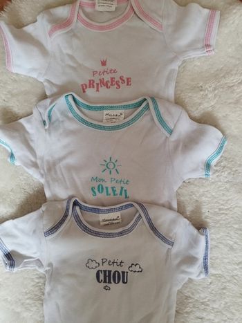 Lot de 3 bodies 12 mois