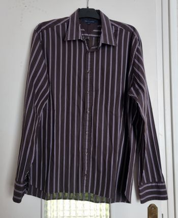chemise homme manche longue a rayures tommy hilfiger taille 42 XL
