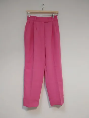 Pantalon à jambes larges rose H&M 36