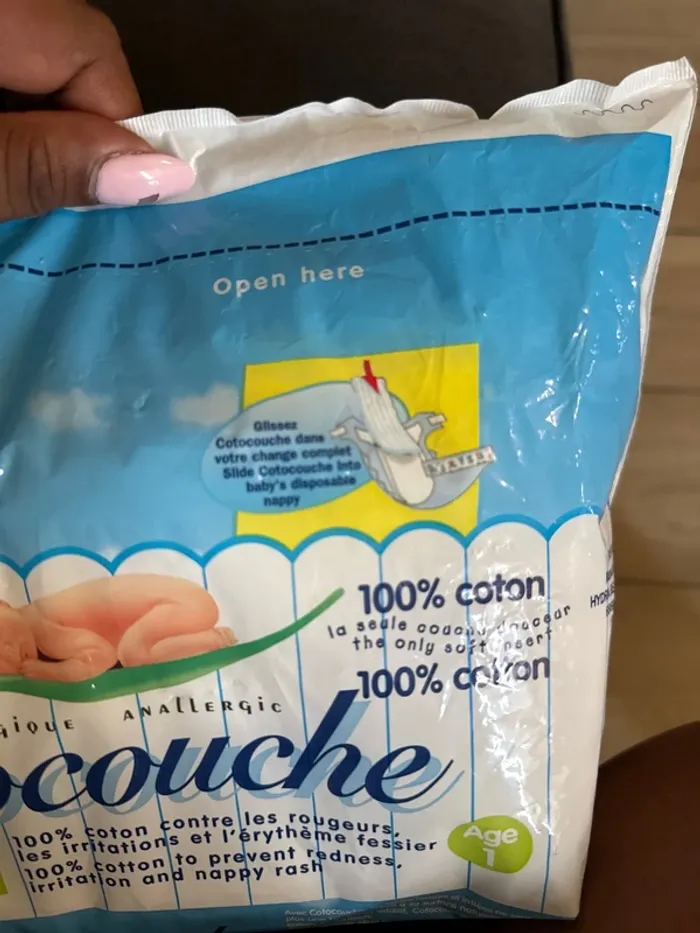 Cotocouche 💯 coton taille 1 pour couches - photo numéro 4