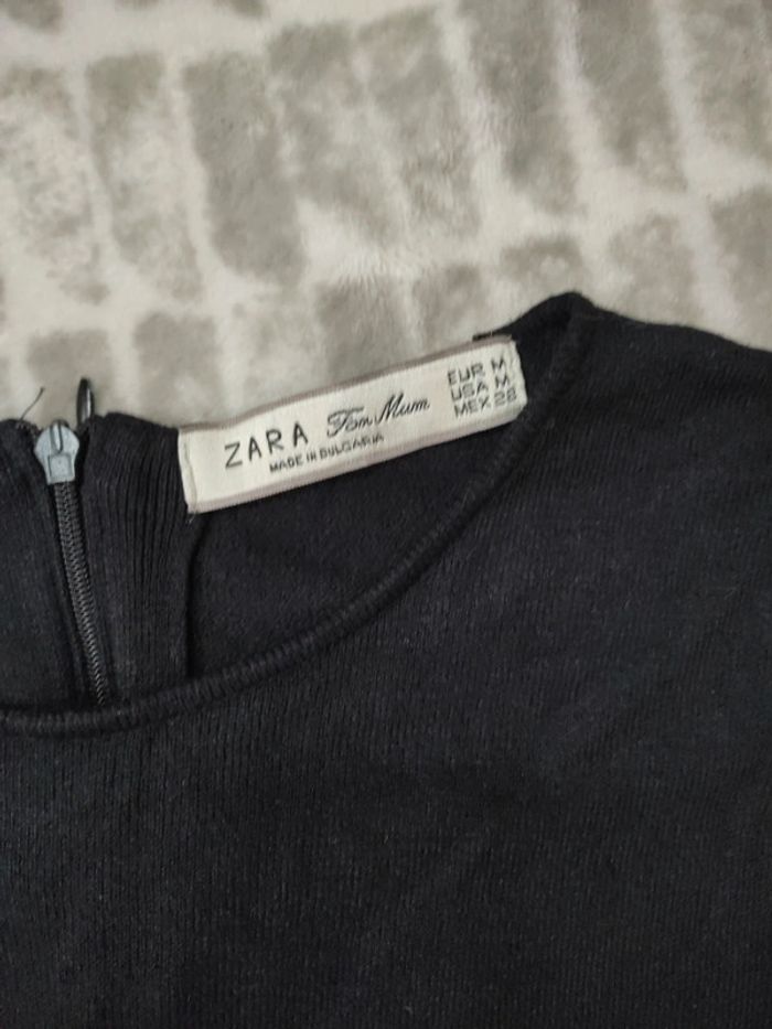 Robe noir maille fine sans manches Zara taille 38 - photo numéro 3