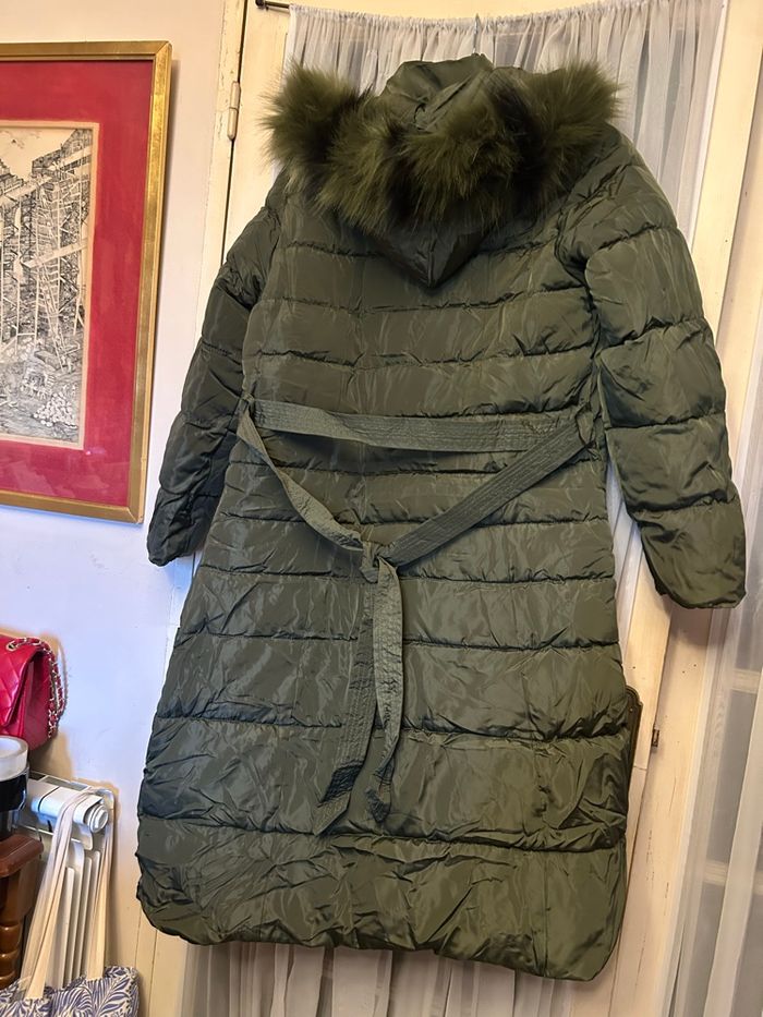 Manteau doudoune long vert - photo numéro 2