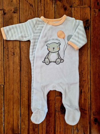 Pyjama velours naissance