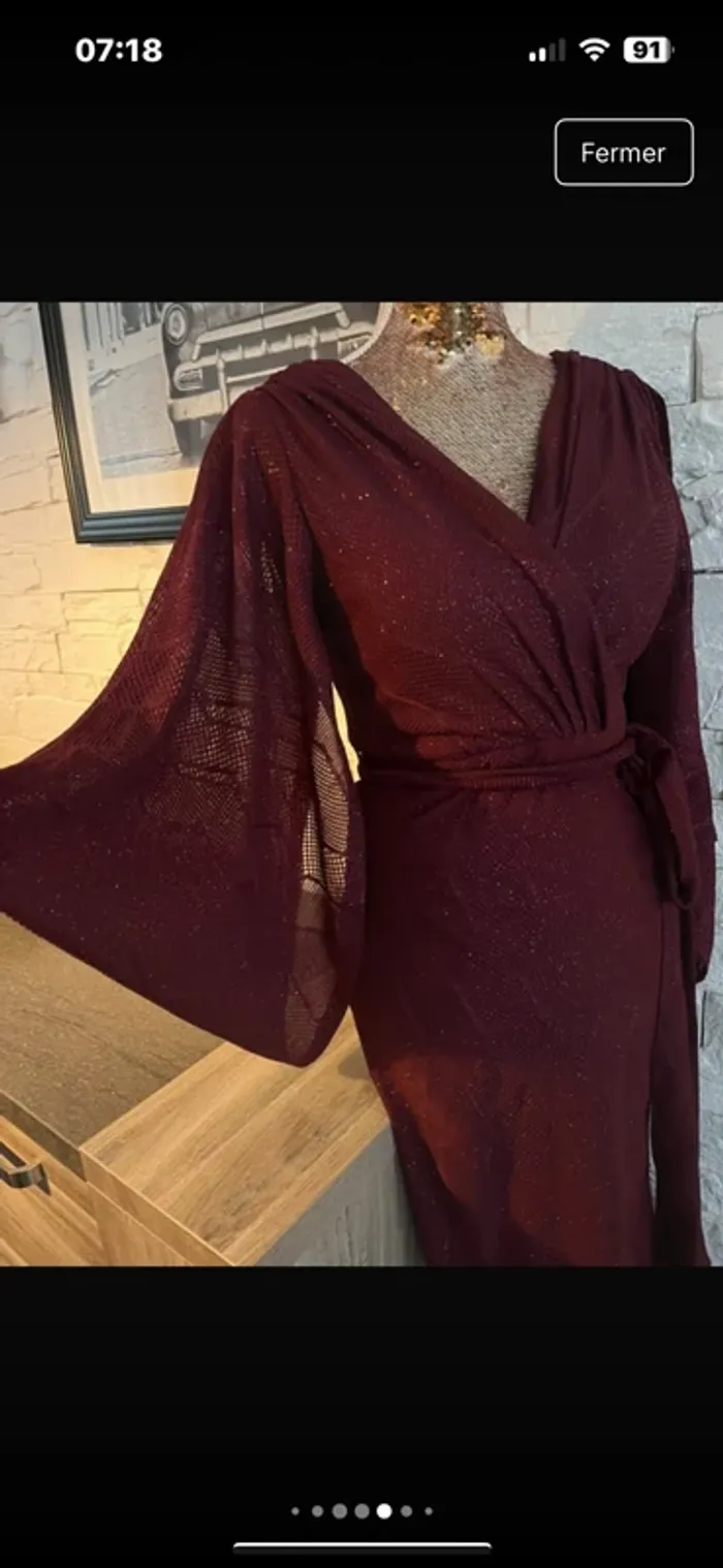 Robe de soirée Bordeaux neuve - photo numéro 12