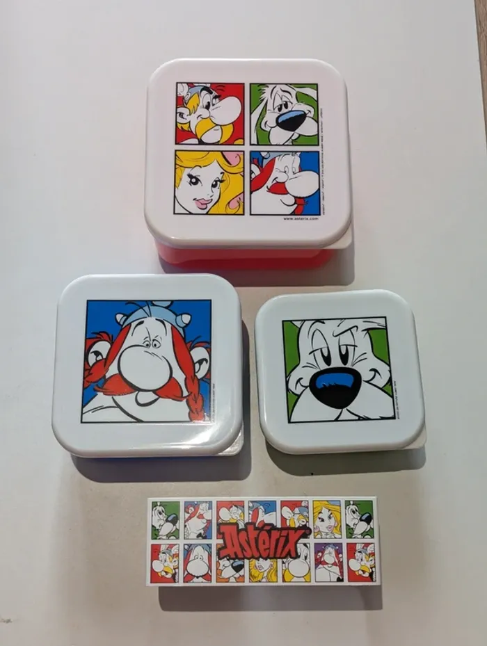 Boîte repas lunch box Astérix ensemble de 3