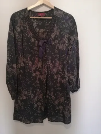 👗 Robe originale La Fiancée du Mekong taille S noire et violette