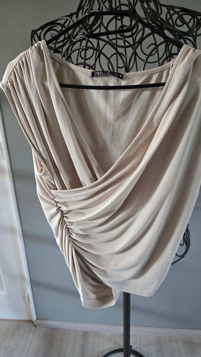 Haut drapé sans manches Zara - photo numéro 2