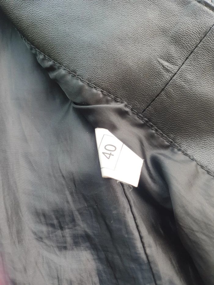 Manteau long en cuir souple - photo numéro 3