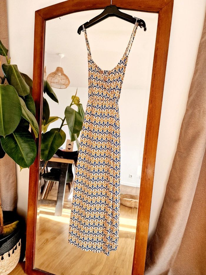Robe longue dos croisé