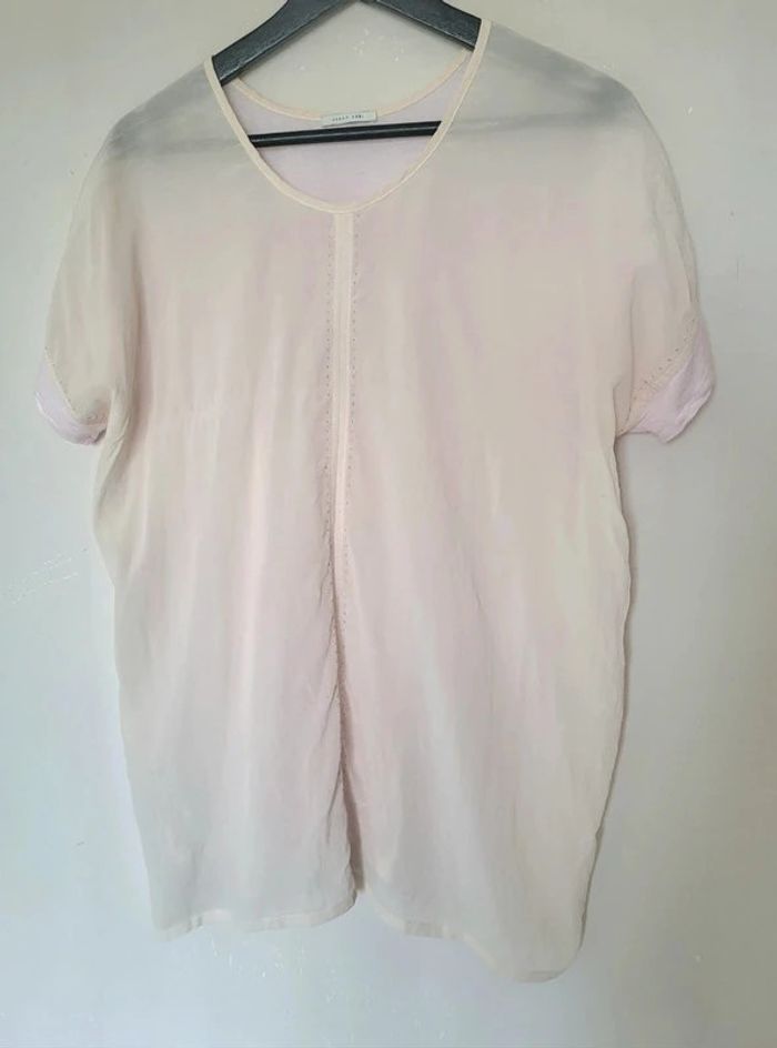 Blouse en soie rose clair Ikks taille 42