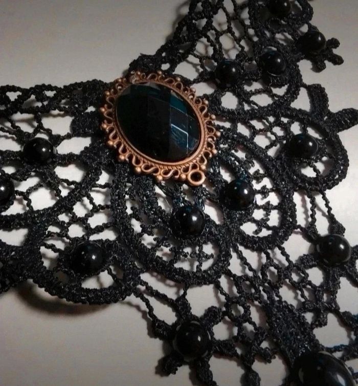 F99 Collier dentelle rétro vintage gothic sexy dentelle noire - photo numéro 2