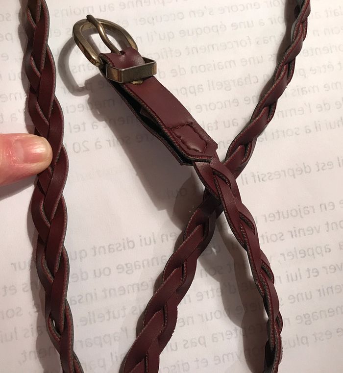 Ceinture fine tressée plastique - photo numéro 2