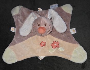 Doudou plat Lapin Jade - Fleurs - Nattou