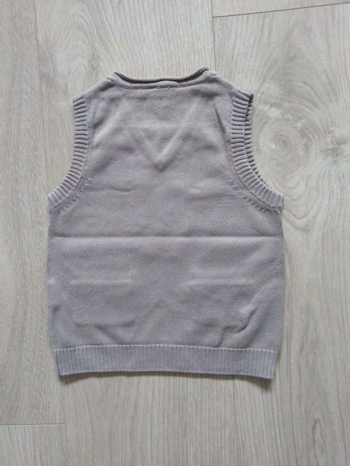 Pull débardeur tricot beige Orchestra 12 mois - photo numéro 2