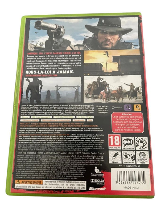 Jeu vidéo Red Dead Redemption + carte sur console Xbox 360 - photo numéro 2