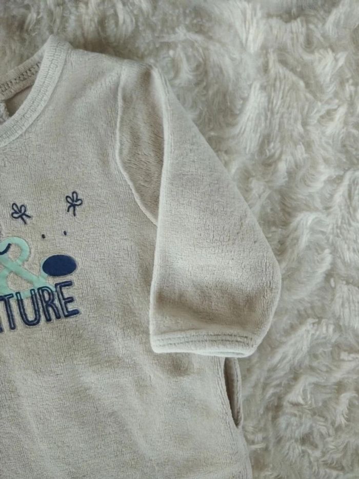 Pyjama grenouillère velours Mixte 1 mois "Travel & Adventure" Vertbaudet - photo numéro 5