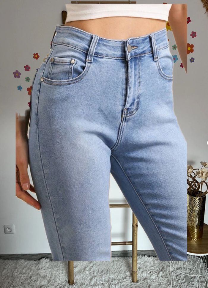 Jeans mom fit bleu - photo numéro 2