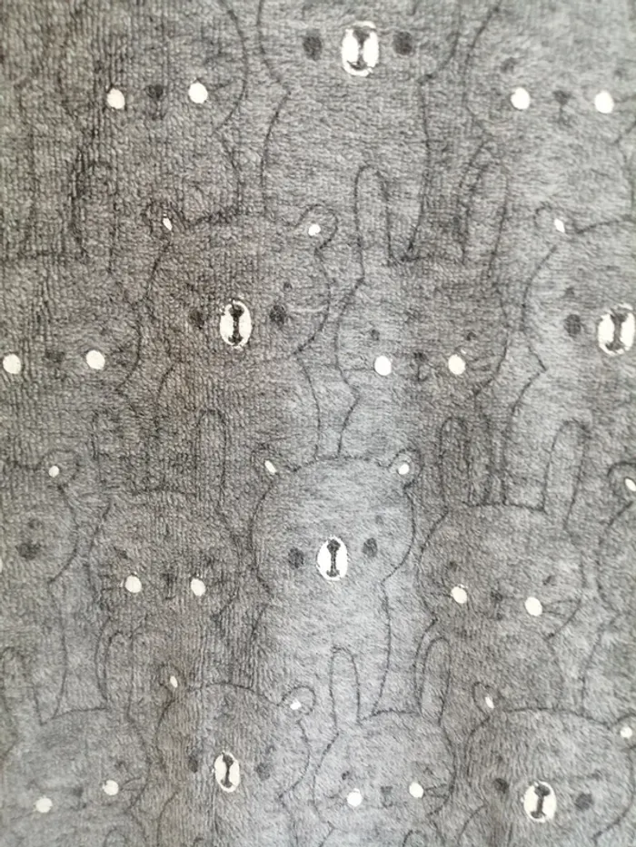 Pyjamas velour kiabi gris - photo numéro 4