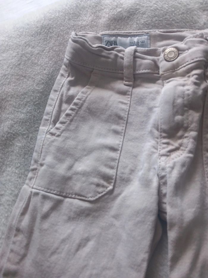 Jean beige droit zara 7 ans - photo numéro 3