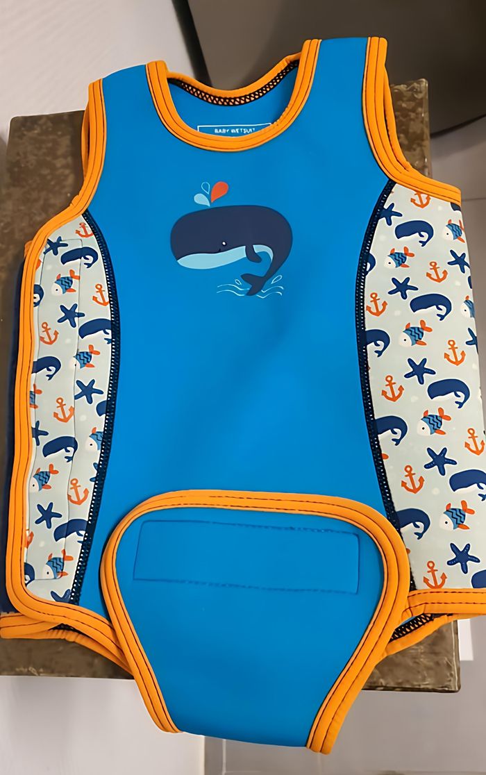 Maillot de bain thermique Mothercare, combinaison de plongée, maillot de bain chaud 12 à 24 mois comme neuf