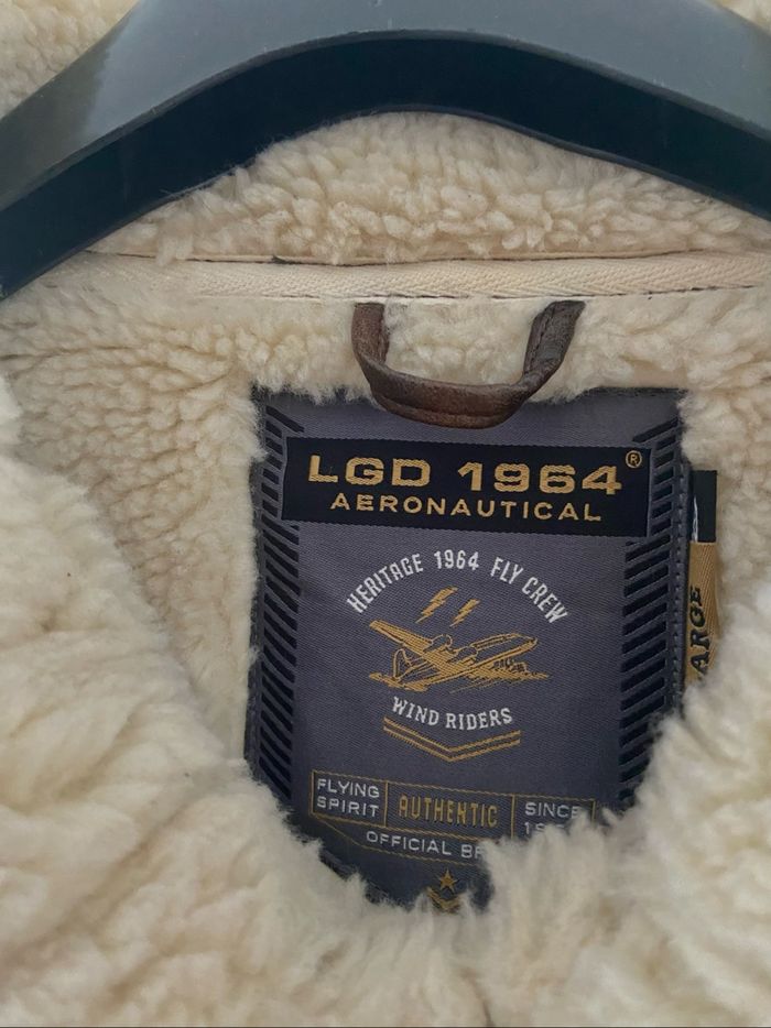 Veste aviateur marron LQD 1964 – doublure sherpa – taille L - photo numéro 2