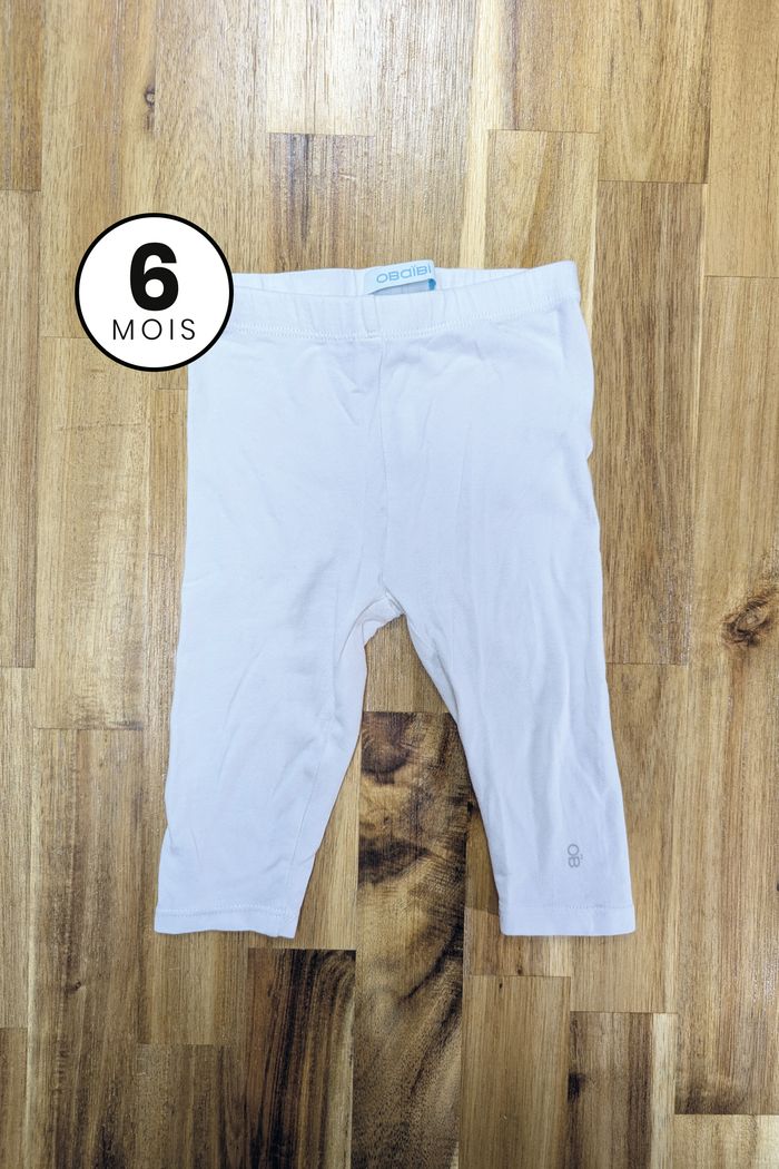 Legging blanc Obaïbi - bébé 6 mois
