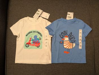 Lot de 2 t-shirts - 12 mois - Gémo - Neuf avec étiquette