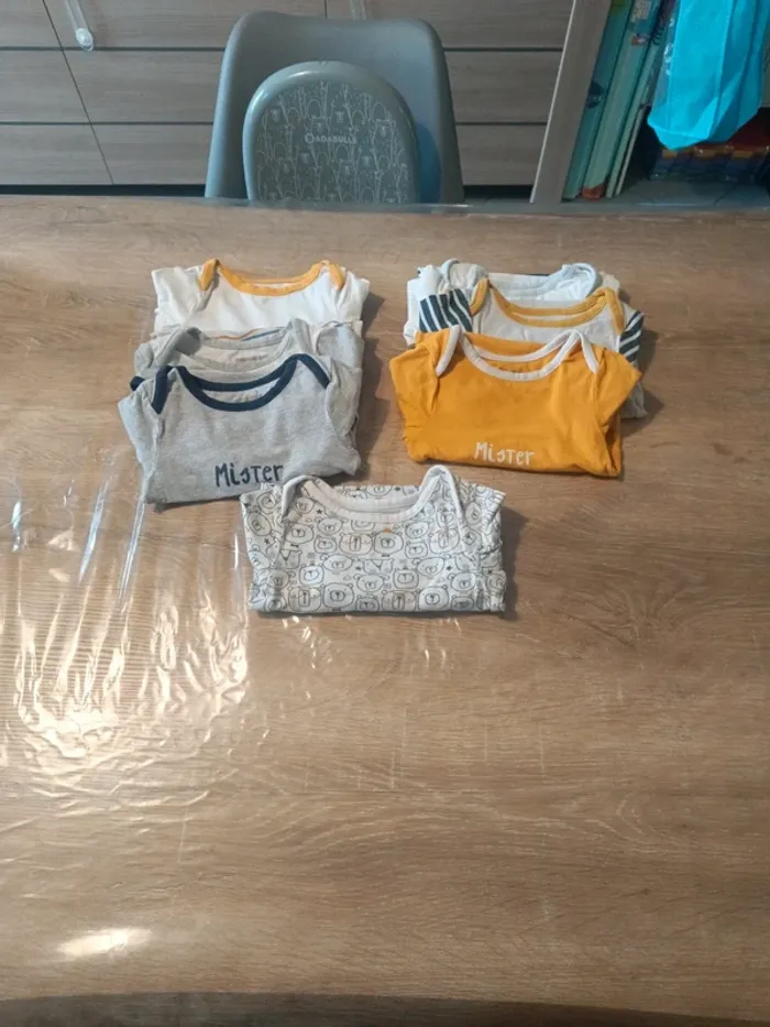 Lot de 7 bodies manches longues garçon