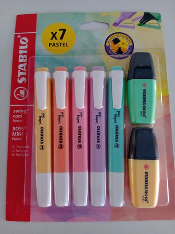 Pochette de 7 surligneurs stabilo