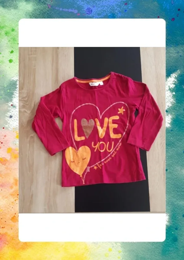 Tshirt ML à paillettes 4 ans
