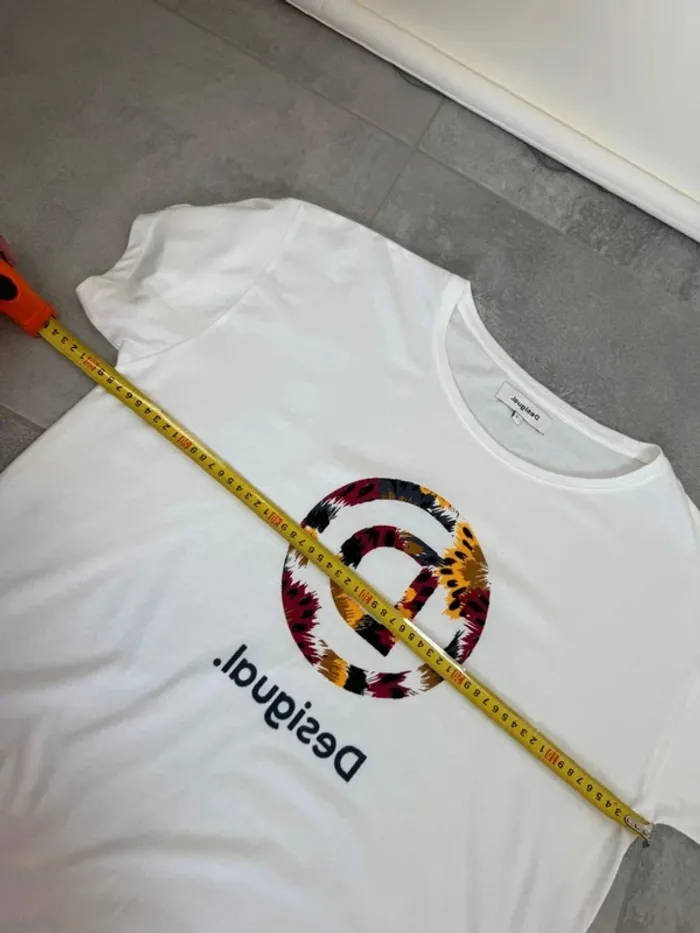 T-shirt Desigual femme blanc taille L neuf - photo numéro 7
