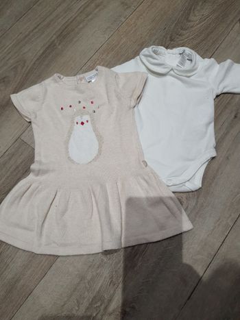 Robe et body 1 mois okaidi