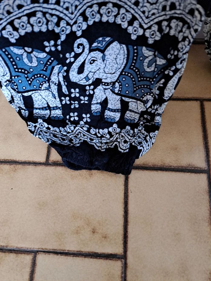 Pantalon léger noir et bleu éléphant 36 - photo numéro 6