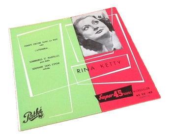 Vinyle 45 tours Rina Ketty Chante encore dans la nuit (1964)