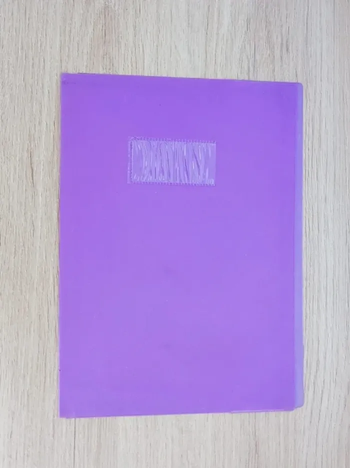 Lot 4 protège-cahier bleu violet jaune rouge - A4 - photo numéro 5