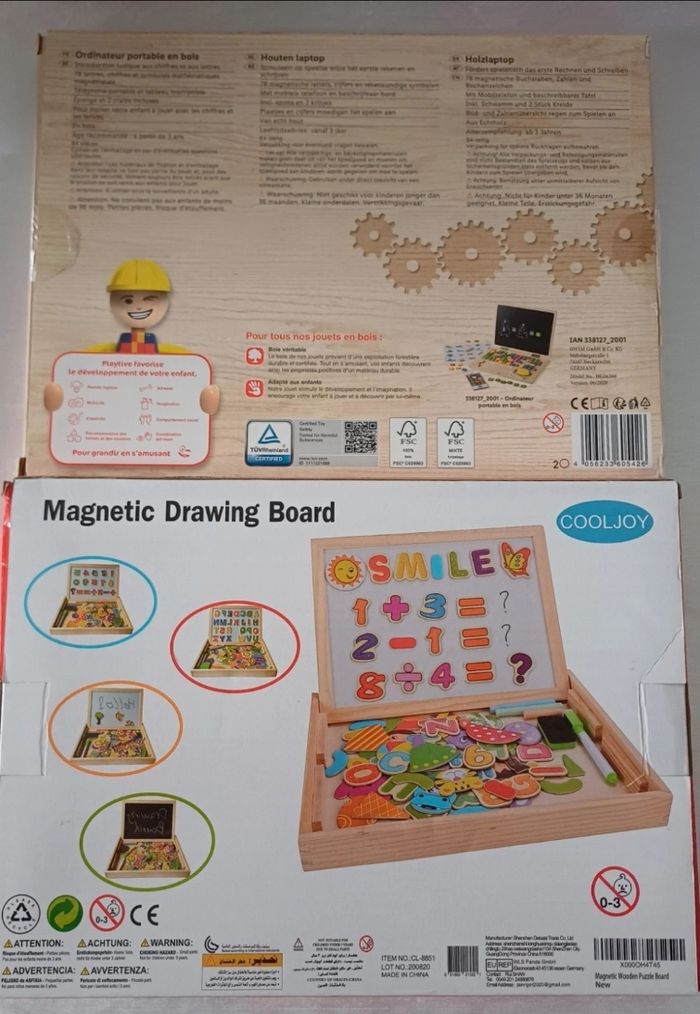 2 jeux bois éducatifs lettres et calculs - photo numéro 2