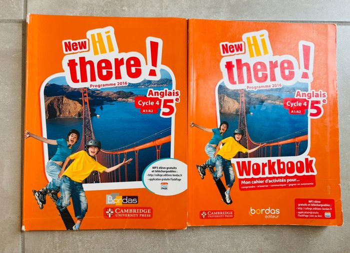 Manuel d’anglais et workbook New Hi There 5e