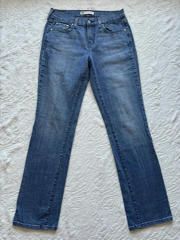 Jean levi’s 505 coupe straight leg droite bleu 00s y2k 2000s taille M/38 mi taille rare US - photo numéro 4