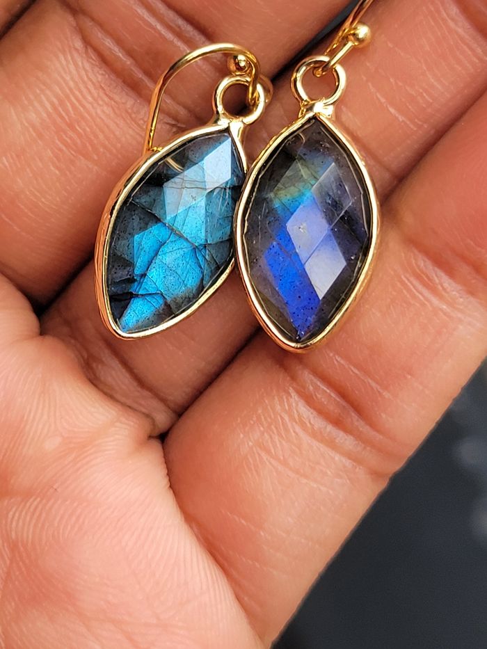 Boucle d'oreilles labradorite - photo numéro 10