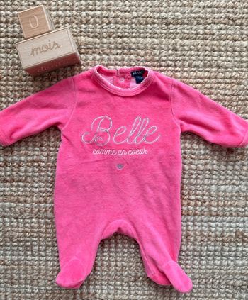 Pyjama velours Kiabi Naissance / 50cm